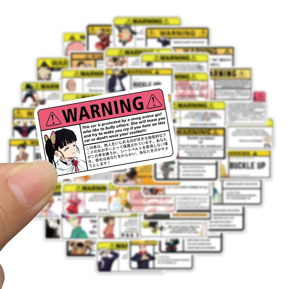 103050pcs anime warning stickers danger banning skateboard car luggage guitar laptop motorcycle classic toy cool decal sticker free global shipping