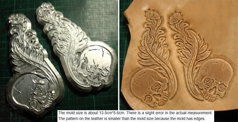 Инструменты для ручной работы с кожей череп династии Тан цветочный дизайн