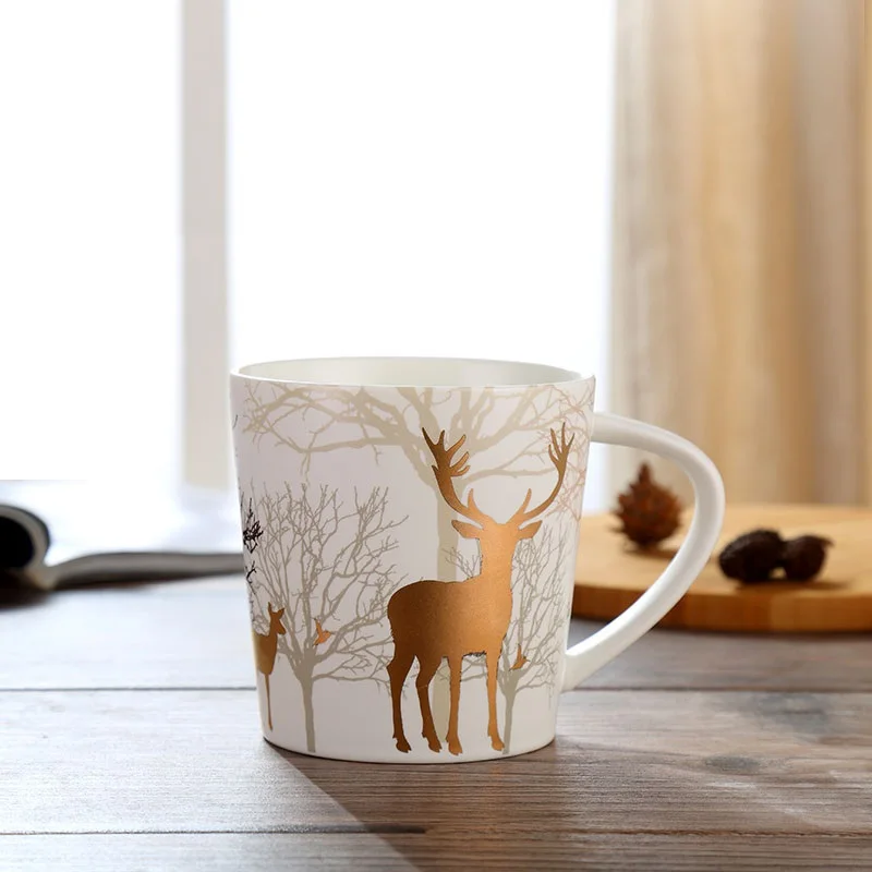 

500ml Ceramic Mug Cup Kit Porcelain Constellation Theme LuckyMerry Christmas Mug with Gift Box Christmas Gift for Friends
