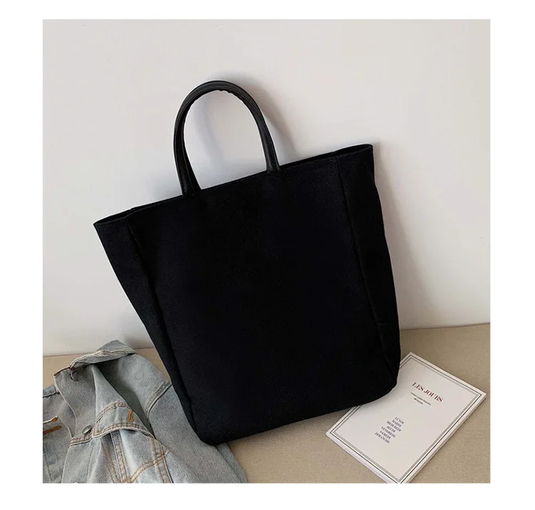 New fashion simple leisure Tote Bag student schoolbag large capacity canvas briefcase