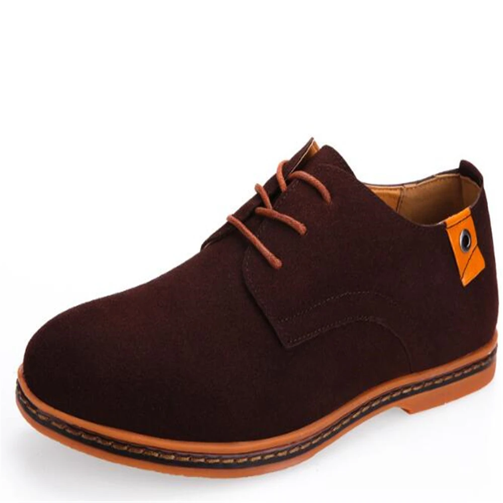 Man Flat Autumn Men Suede Leather Shoes Oxford Casual Classic Sneakers For Comfortable Flats Footwear Size 38-48 y597 | Обувь