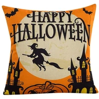 outtop pillowcase holloween pattern cotton linen square decorative throw pillow case cushion cover 18x 18 style d