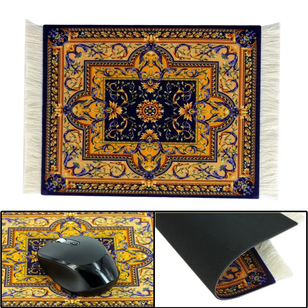 mrgbest big promotion persian carpet laptop gaming pc speed keyboard mousepad white tassel rubber table mats coaster for csgo free global shipping