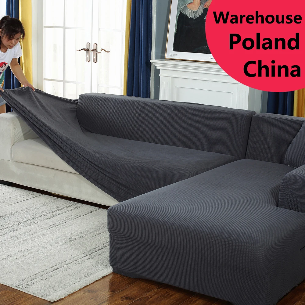 

Saoltexi Couverture de canapé Plush Fabirc Elastic Sofa Cover Solid L Shape Sofa Velvet Stretch Slipcover Couch Cover XX01#