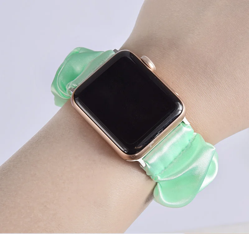 Scrunchie Elastic Strap for apple watch 5 band 44mm 40mm women watchband bracelet for series 5 4 3 for iwatch band 38mm 42mm 38