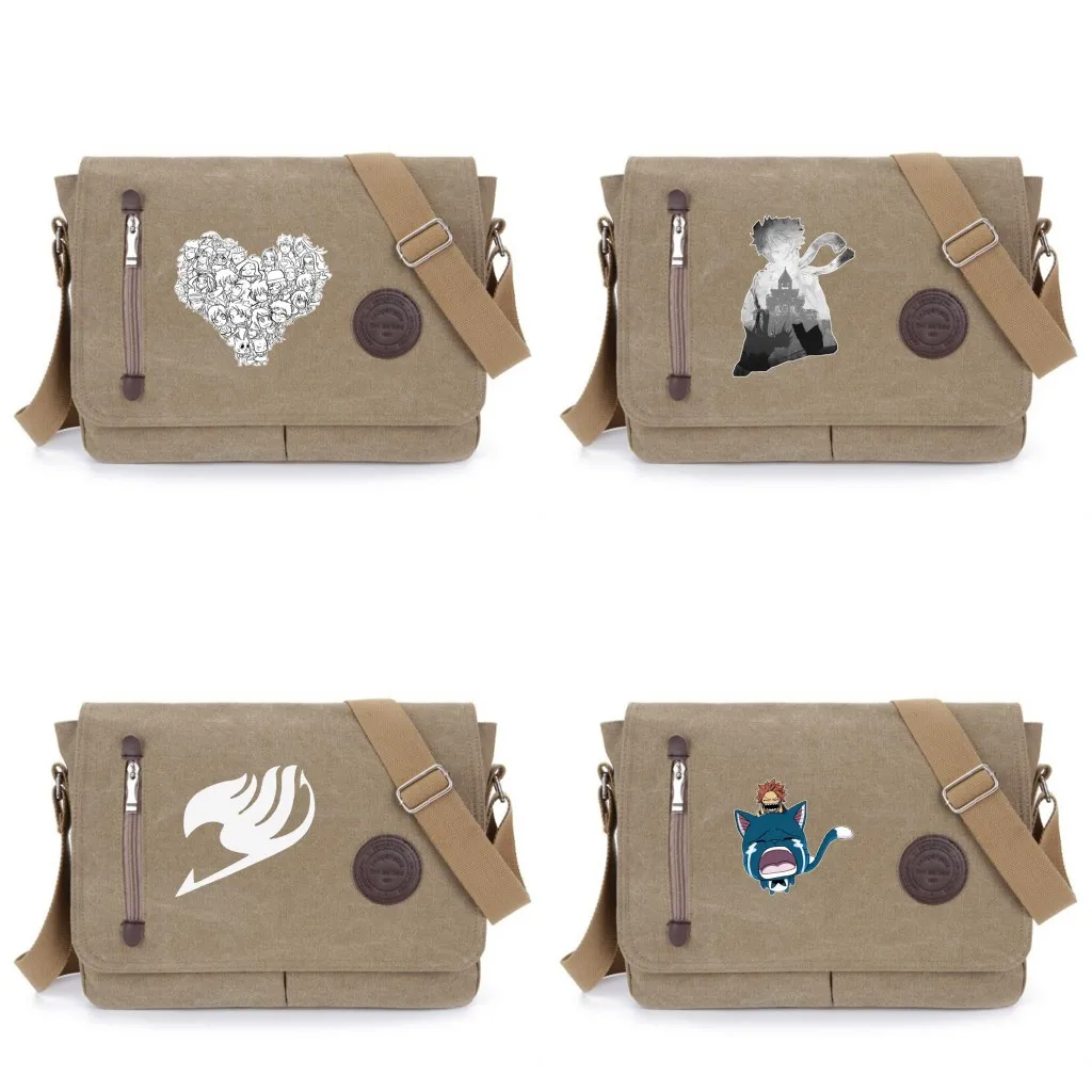 

Fairy Tail student bookbag Messenger Bags for Teens Boys Crossbodybag Women Travel Shoulder Bags