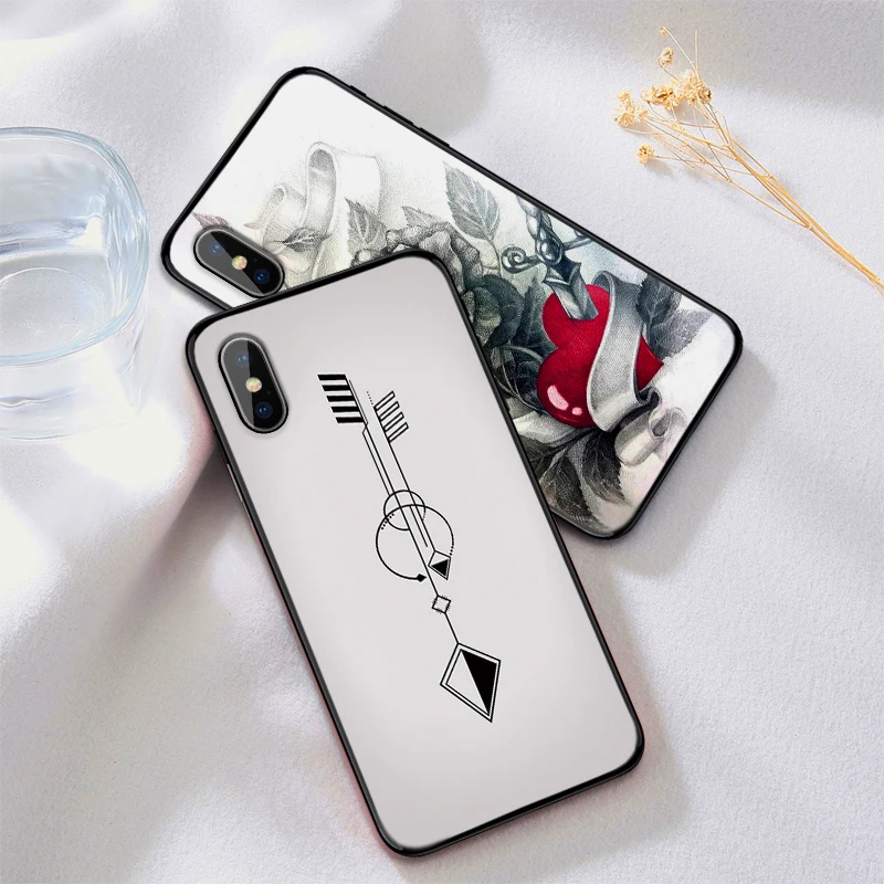 Сексуальная Татуировка девушка для iPhone 6 6S 7 8 Plus X XS XR Max 5 5S TPU мягкая защитная