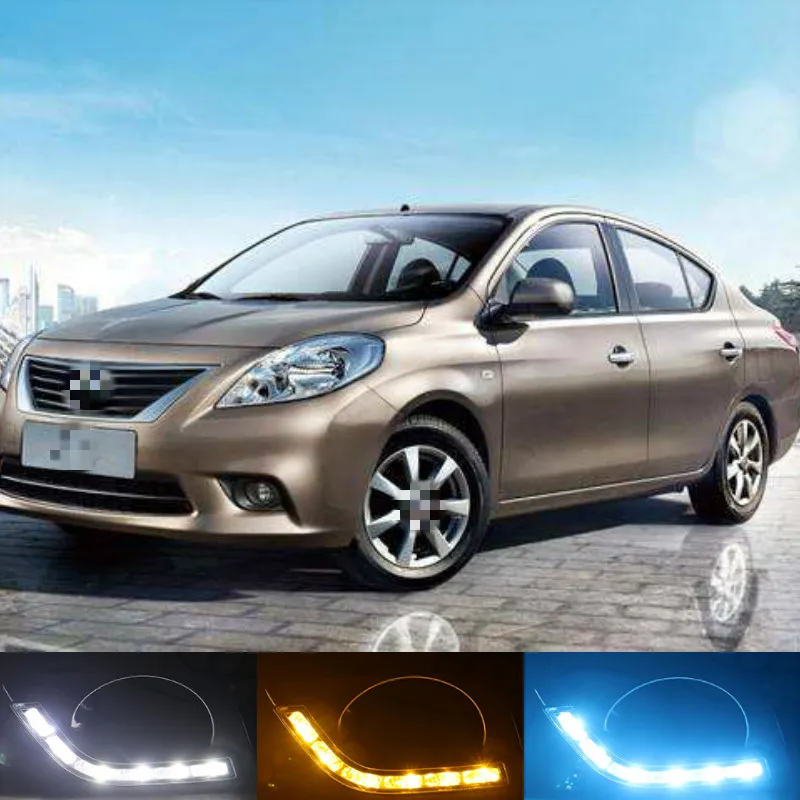 Дневные ходовые огни для Nissan Almera латио Sunny Versa 2011 2012 2013 светодиодный дневные