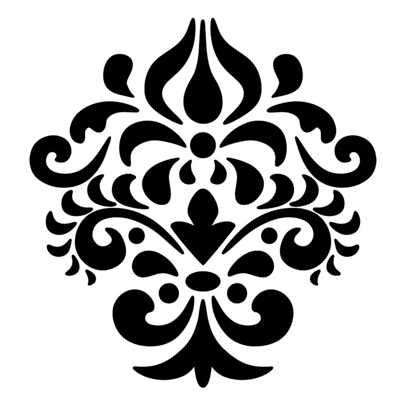

15.7X16.8CM Damask Art Vinyl Decals Fashion Car Window Decoration Stickers