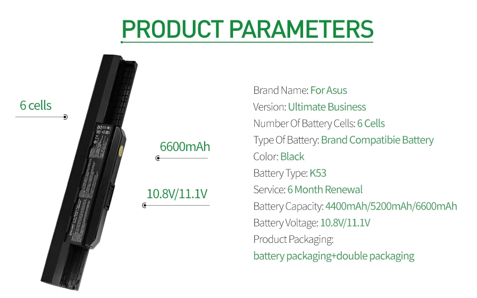 Apexway 6cell ноутбук батарея A32-K53 для ASUS a32 k53 K53SV K53 K53B K53BY K53E K53F K53J K53S K53SD K53SJ x54h k53t