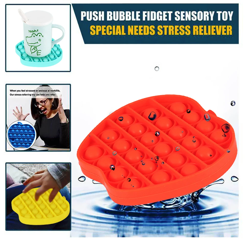 

Push Bubble Autism Sensory Toys Silicone Stress Reliever Toys Puzzle Game Educational Toys Anti-stress Toys for Kids Adult Gifts
