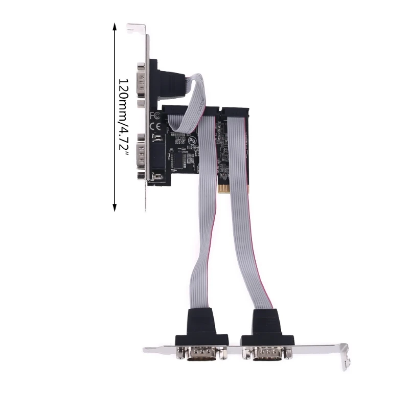 99100 чипсет PCIe 4 порта последовательная плата расширения Multi RS232 DB9 COM переходник