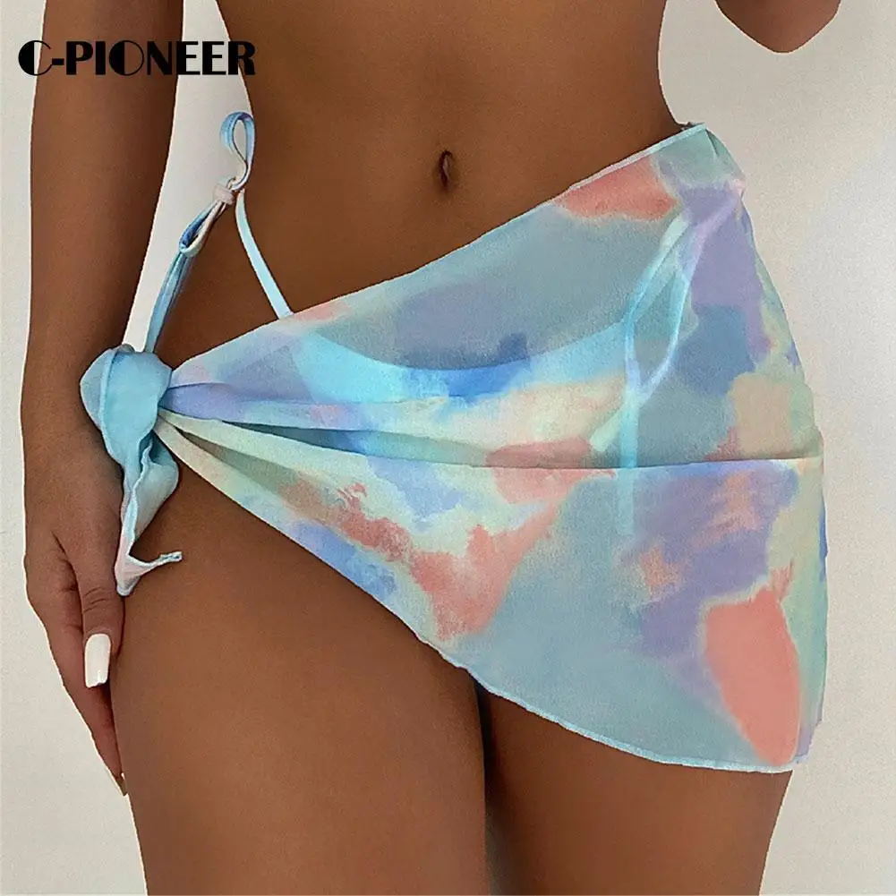 

2021 New Sexy Women Chiffon Swimwear Pareo Scarf Cover Up Wrap Kaftan Sarong Beach Wear Candy color Bikinis Cover-Ups Skirts