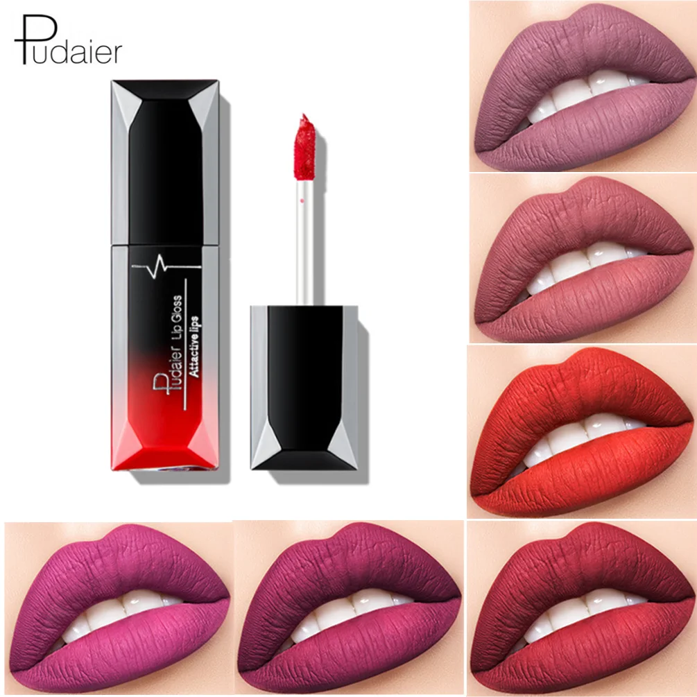 Губная помада PUDAIER водостойкая нюдовая матовая бархатная Глянцевая губная