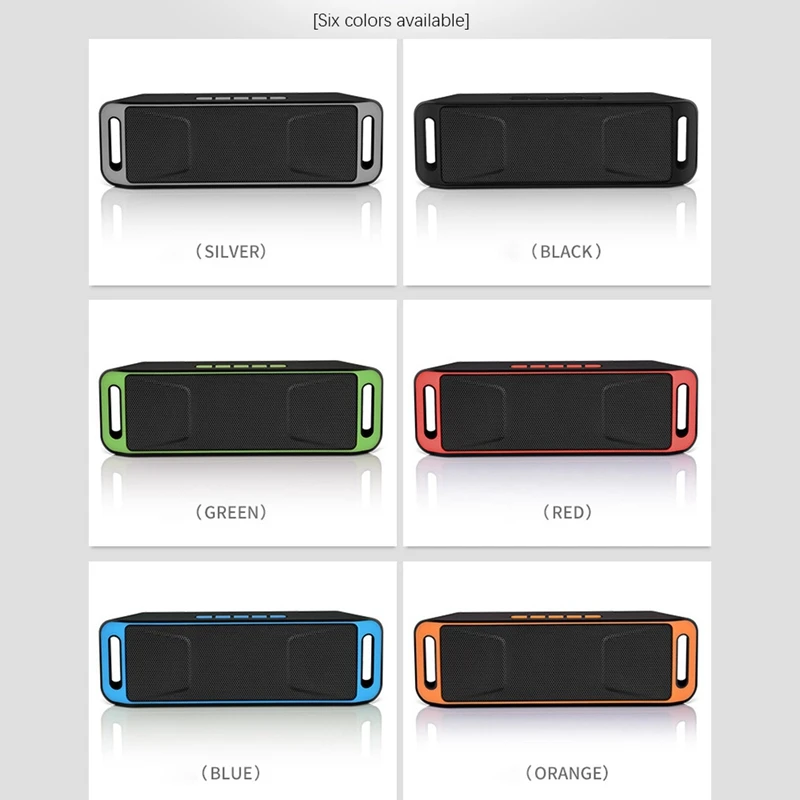 Портативный беспроводной Bluetooth динамик TF USB FM радио встроенный микрофон двойной