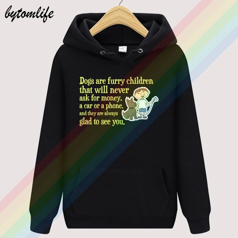 Пушистая Детская толстовка унисекс с собаками которая никогда не просят денег