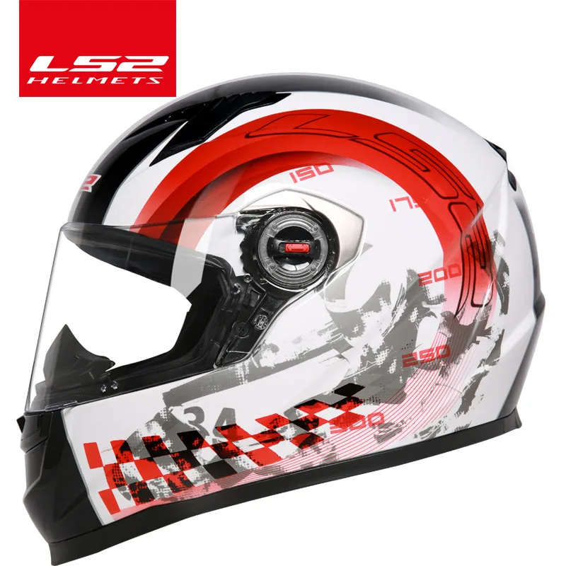 LS2 global store LS2 FF358 Полнолицевой мотоциклетный шлем, мотоциклетный шлем для кросс-гонок, Сертификация ECE, Мужской и Женский шлем casco moto casque - Цвет: red persist