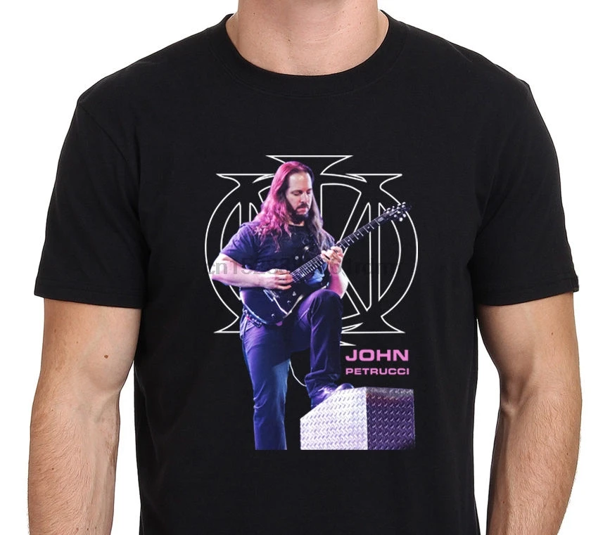 Модные Забавные топы футболки 2019 John Petrucci Dream Theather Guitarist Мужская черная футболка
