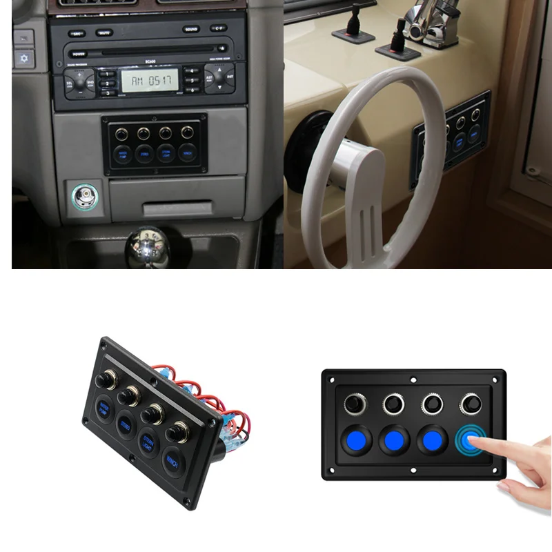 

Cab Single Touch Panel Is Modified To Control 4-position Light Switch 12-24V RV Motor Yacht Universal Combination Panel Switch