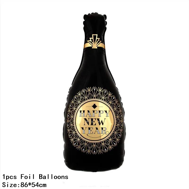 Счастливый Новый год вечерние украшения 2022 Фольга воздушные шары для декора дома