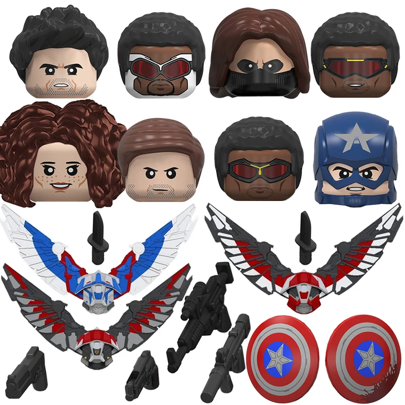 Один продаем серии фильмов солдат баки Капитан Сэм черные женские кирпичики