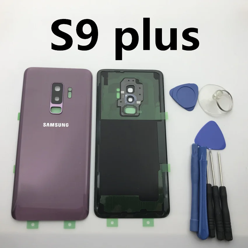 s9 plus purple Замена оригинальной задней панели батареи Стекло задняя дверь Крышка для samsung Galaxy s9 s9+ edge plus G960 G960F G965 G965F+ инструмент - Цвет: s9 plus purple
