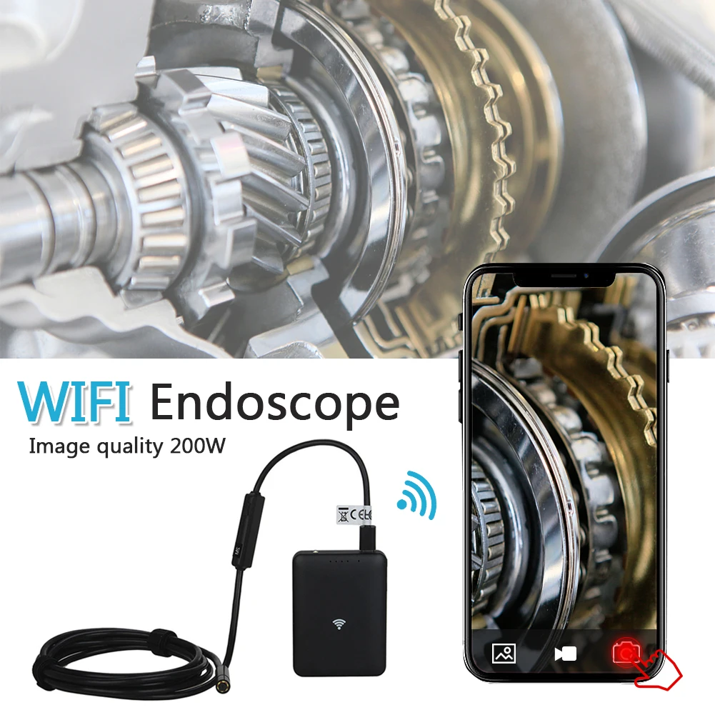 

15m 8.5mm With Camera HD WIFI Endoscope 6LED Portable Battery Powered Multifunctional Mobile Phone Waterproof IP67 Flexible