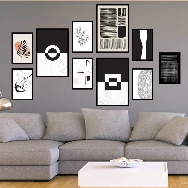 

Black and Beige Stripes Poster Abstract Minimalist Scandinavian Wall Contemporary Art Gift Wall Decor Vintage Canvas Painting