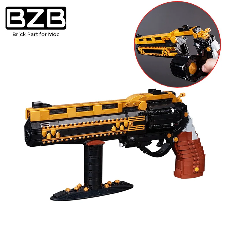 

BZB MOC 39676 Toy Gun Model Movie Destiny 2 Last Will Hand Cannon Weapon Building Block Design Toy Boy Kids Gift Outdoor Fun Toy