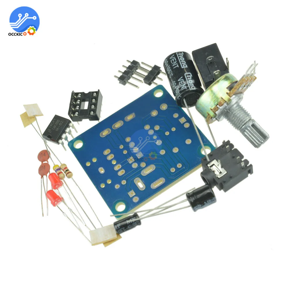 LM386 аудио динамик с мини усилителем плата модуль 3 В 12 в DIY Kit усилитель