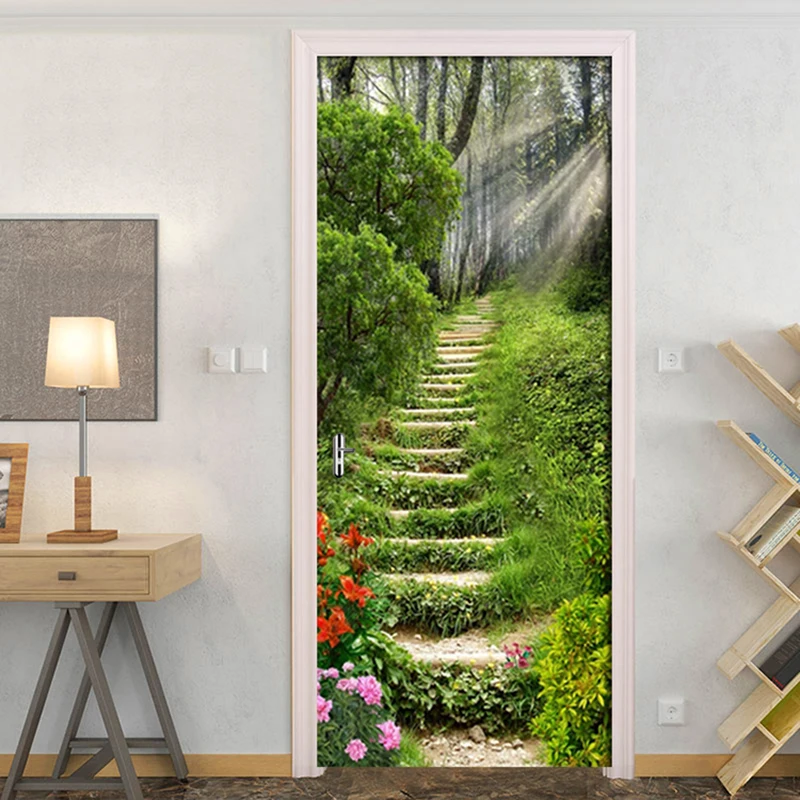 Наклейки для ремонта деревянной двери ПВХ водонепроницаемые самоклеящиеся