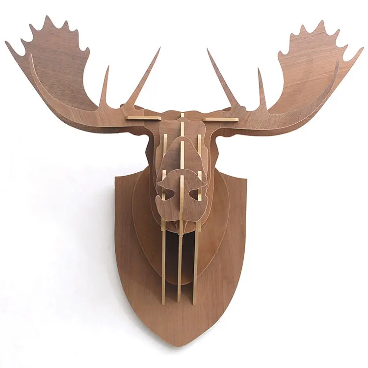 3D головоломка Деревянный DIY креативный Moose голова настенный деревянный подарок