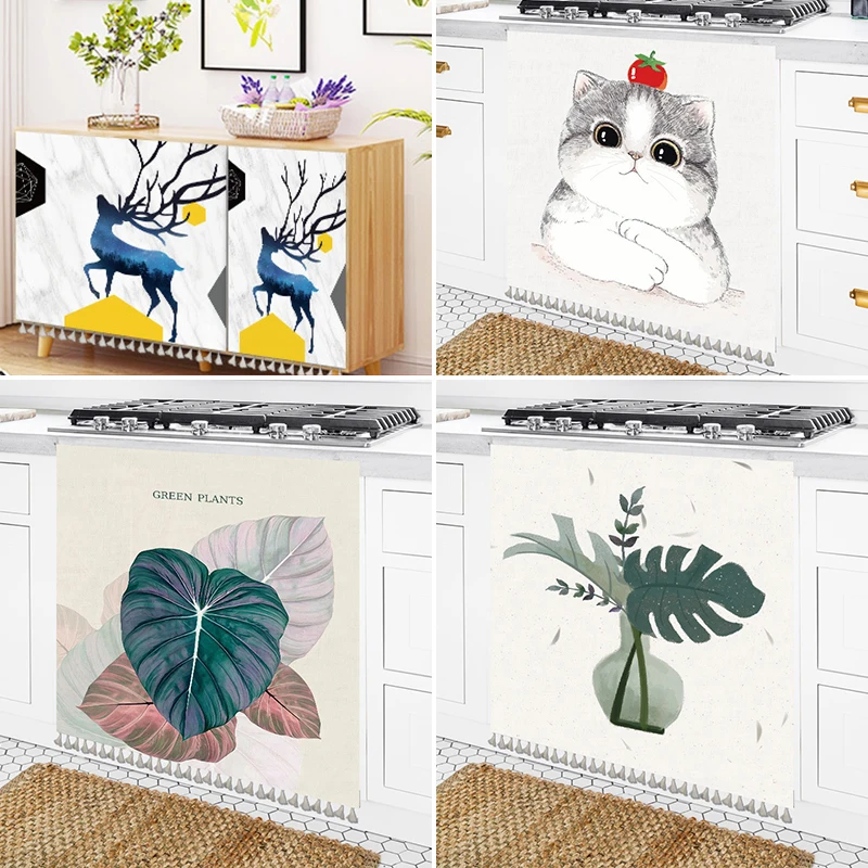 Короткие декоративные занавески в скандинавском стиле разделительные шторы с