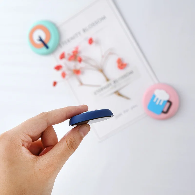 

Магнит для холодильника милый мультяшный круглый трехмерный силиконовый магнит в виде животного декоративный магнит