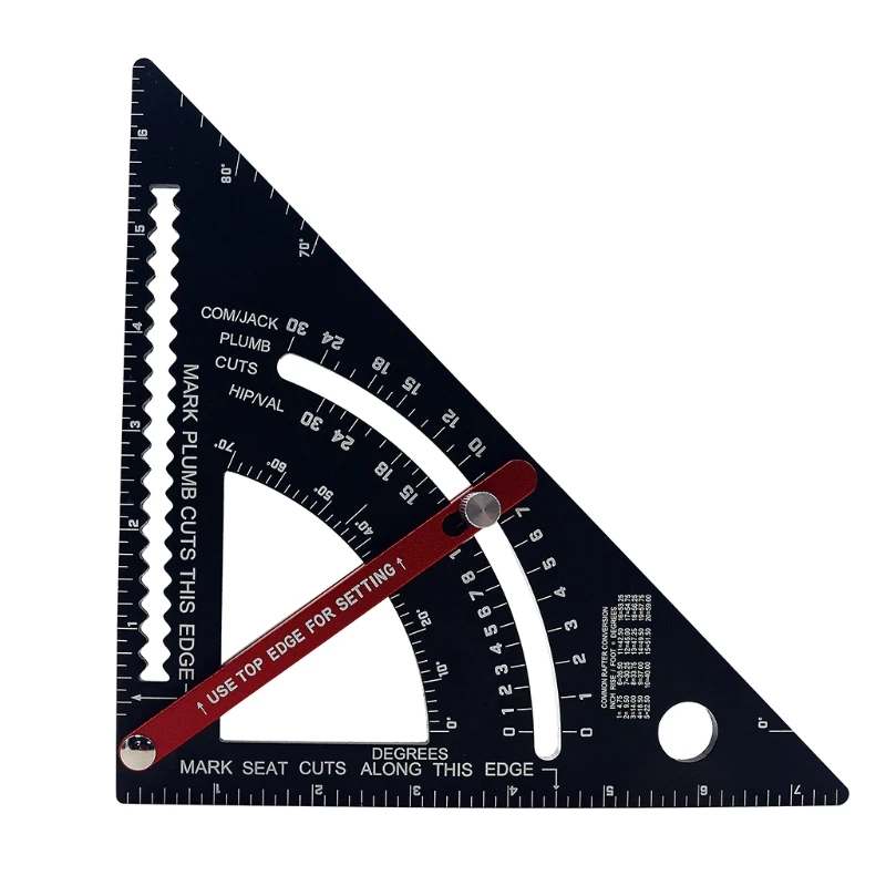 

Triangle Squares Ruler Positioning Angle Woodworking Tool for Draw 90° Angle Balance Line Vertical Line Wear-resistant