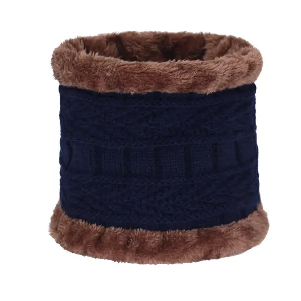 navy scarf AETRUE брендовая зимняя Шапки для Для мужчин Для женщин зимняя шапочки Для мужчин шарф вязанные шапки кепки мужская маска капор Теплый Шеи Шапка-бини - Цвет: navy scarf