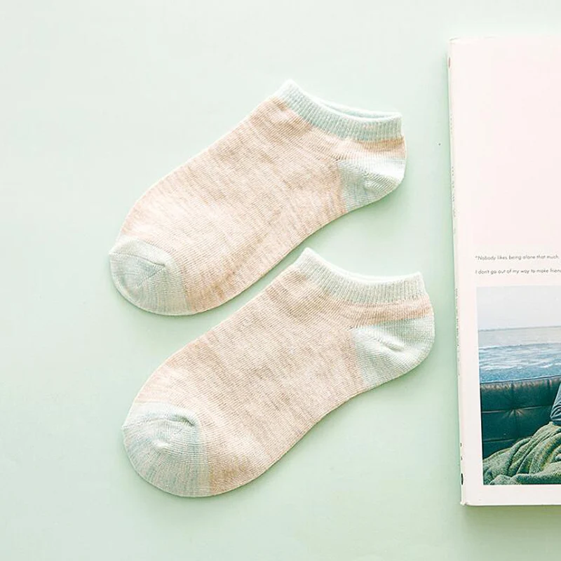 5 пар носков в стиле пэчворк женские носки-лодочки невидимые хлопковые носки для
