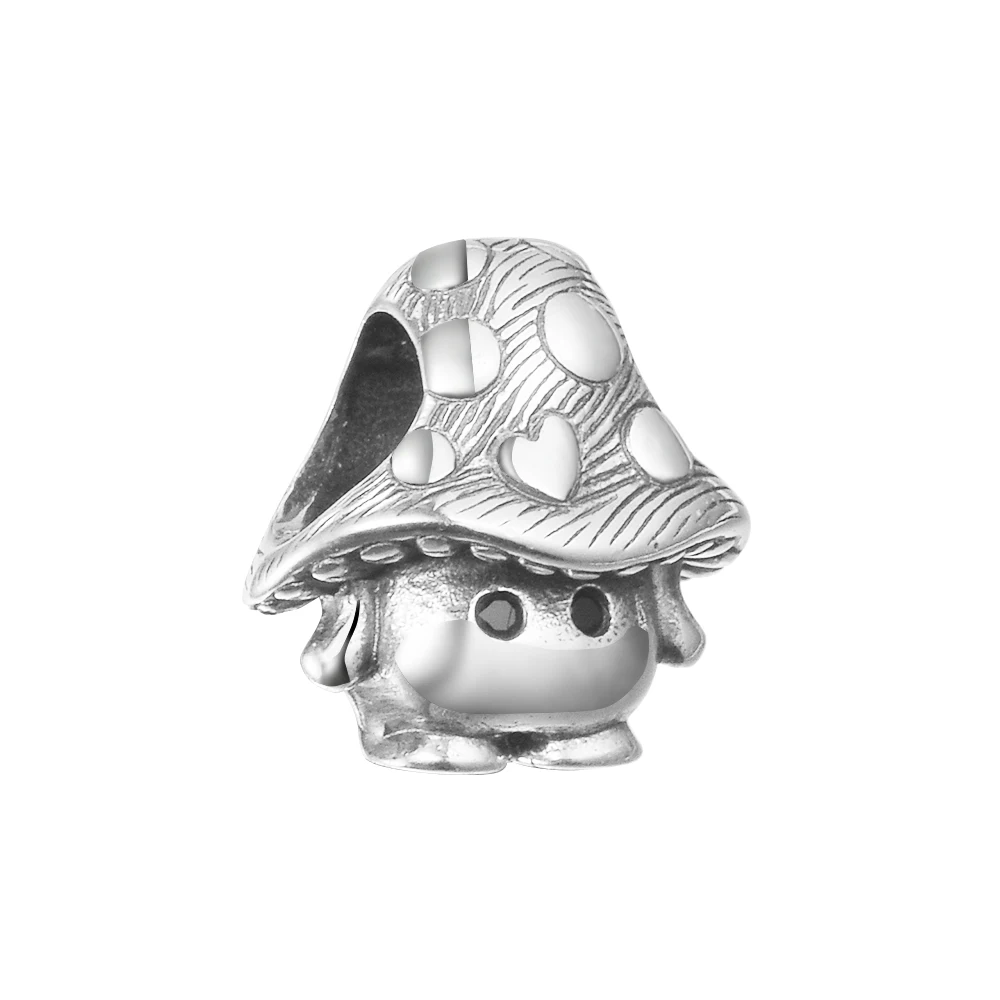 

Новинка 2021, искусственные серебряные милые бусины в виде грибов, подходят для оригинальных европейских шармов «сделай сам», для изготовлен...