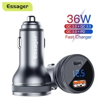 Essager USB Car Phone Charger    Quick Charge3 0 36W Type Fast Charging For iphone Xiaomi Samsung Mobile Phone Adapter Car