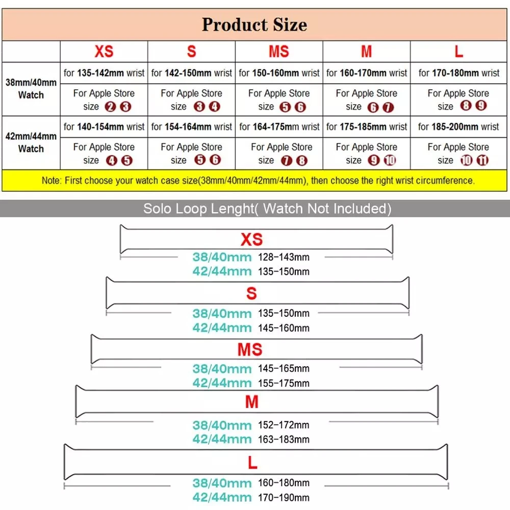 

Iwatch Serie 4/5/6/SE Elastic Belt Strap Silicone Solo Loop Bracelet Apple Watch Band 42mm 44mm Wrist Strap All Compatible Adult