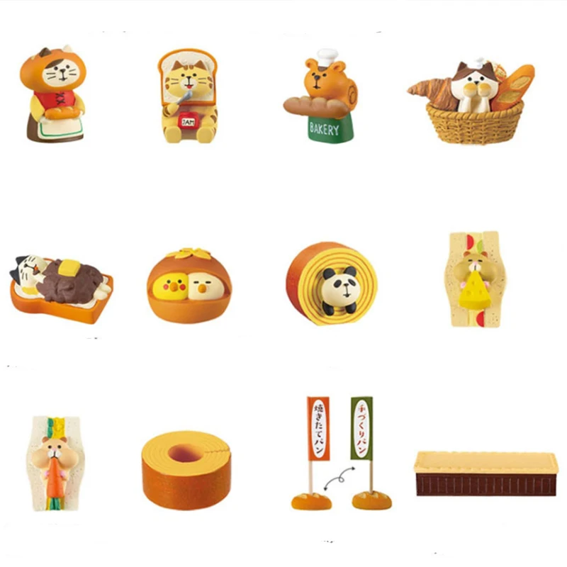 

Creative Small Ornaments Home DecorationIce Cream Scene Series Squirrel Bakery Decoration Set Children's Toys Doll Ornaments