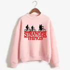 Толстовка Stranger Things для женщиндетей, модные Хлопковые женские толстовки, розовые толстовки, осенние толстовки Stranger Thing, одежда