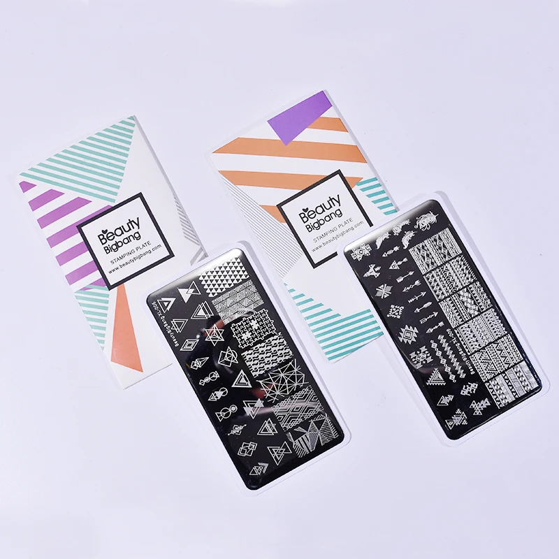 2 шт. трафареты для стемпинга ногтей|Шаблоны дизайна ногтей| |