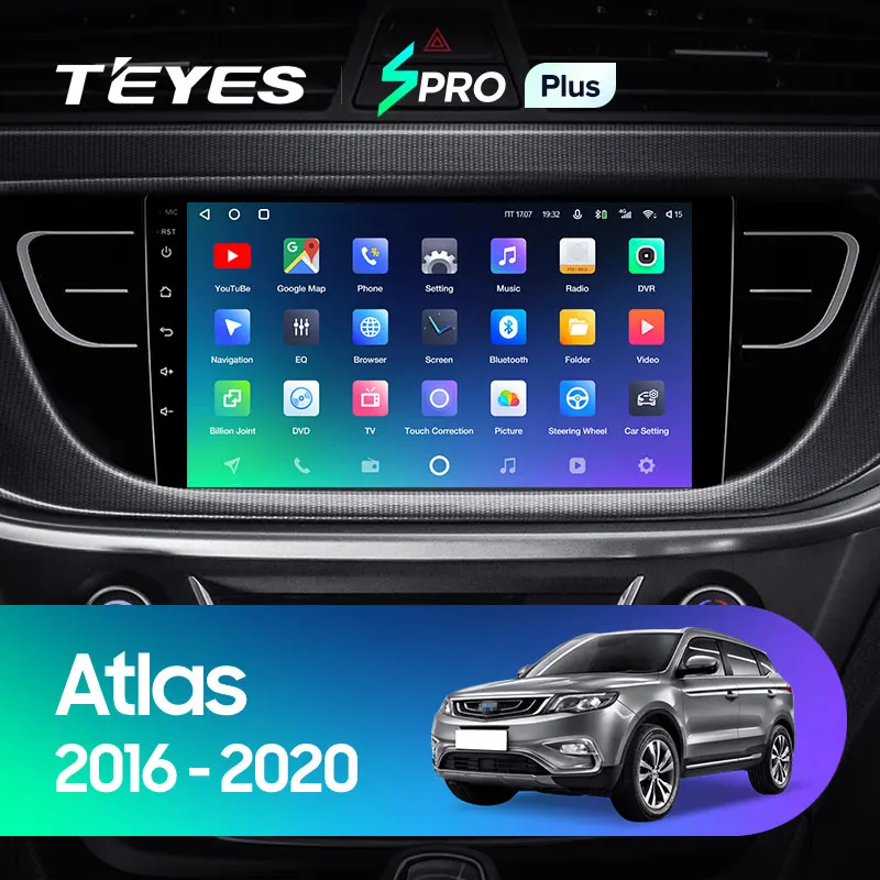 TEYES SPRO Plus Штатная магнитола For Джили Атлас NL-3 Geely Atlas 2016 - 2020 Android 10 до 8-ЯДЕР 4 + 64ГБ 32EQ