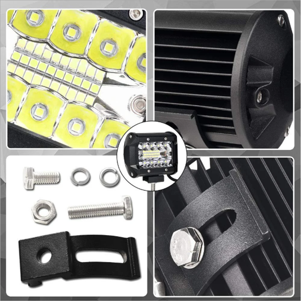 60 Вт 4 дюйма 20 светодиосветодиодный IP67 светильник светодиодсветодиодный фары