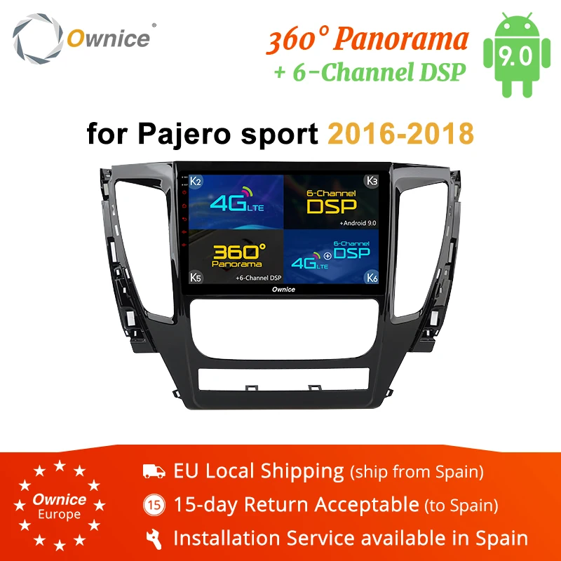 Ownice 9 &quotавтомобильный DVD авто радио 2Din GPS Navi Стерео для Pajero sport 2017 Android 0 Octa Core 4G DSP SPDIF