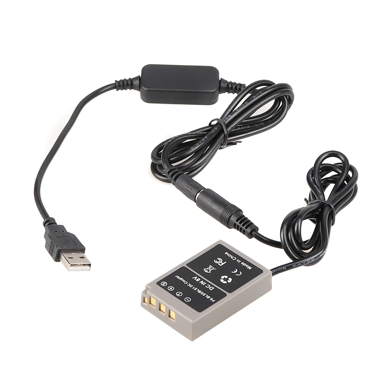 BLS5 Dummy Battery Adapter DC Coupler USB Cable for Olympus EPL8 EPL7 3/2 EPM2 EP3/2/EM10 | Электроника