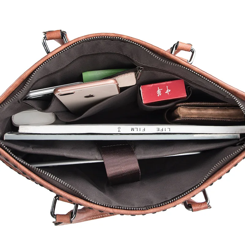 

YourSeason Mens Business Vintage Handbag 2021 Genuine Leather Man Leisure Cowhide Men Shoulder Laptop Bags