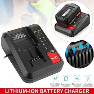 18v lithium battery power bank charger for black and decker porter cable stanley lithium battery charger 10 8 20v 2a 100 240v free global shipping