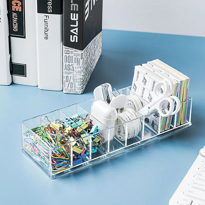 

Transparent Visual Desktop Data Cable Separation Storage Box Mobile Phone Charging Earphone Cable Power Cord Sorting And Fixing
